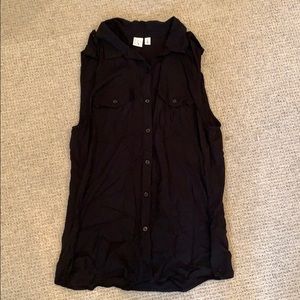 Black button up blouse